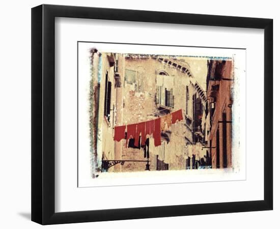 Washing Hanging Outside, Venice, Italy-Jon Arnold-Framed Photographic Print