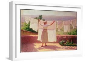 Washing in the Sun-Angelo Morbelli-Framed Giclee Print