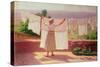 Washing in the Sun-Angelo Morbelli-Stretched Canvas