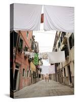 Washing Line Geometry in the Streets of Castello, Venice, Veneto, Italy, Europe-Oliviero Olivieri-Stretched Canvas