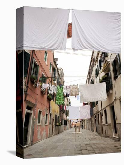 Washing Line Geometry in the Streets of Castello, Venice, Veneto, Italy, Europe-Oliviero Olivieri-Stretched Canvas