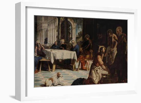 Washing of the Feet-Jacopo Robusti Tintoretto-Framed Giclee Print