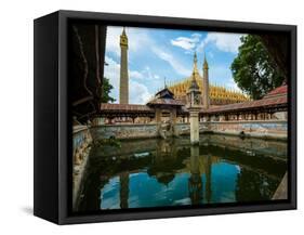 Washing pool next to Thanboddhay Temple, Monywa, Sagaing Region, Myanmar-null-Framed Stretched Canvas