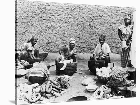 Washing, Senegal, circa 1900-null-Stretched Canvas