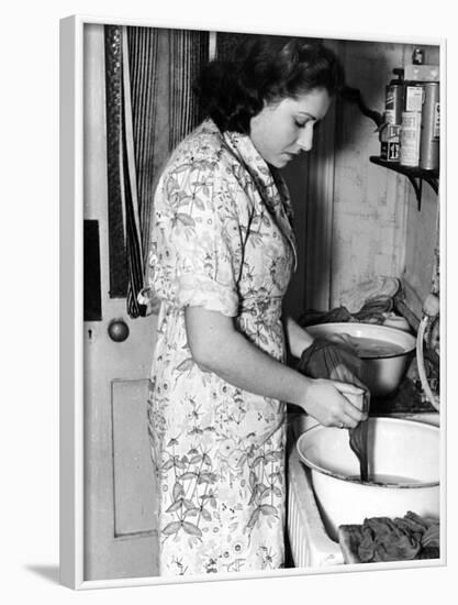 Washing Stockings, 1940s-null-Framed Photographic Print