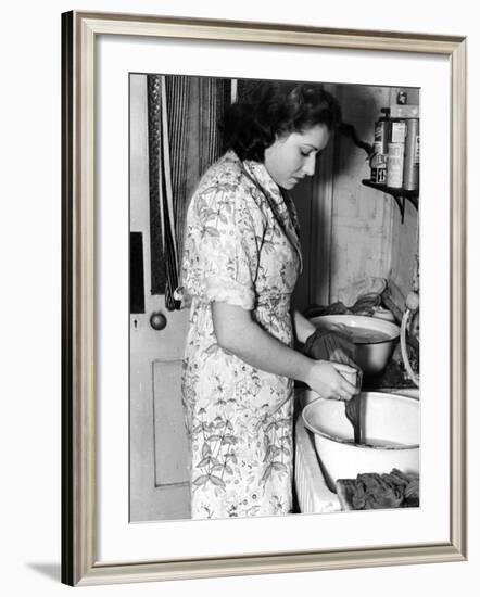 Washing Stockings, 1940s-null-Framed Photographic Print