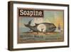 Washing the Whale-null-Framed Giclee Print