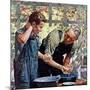 "Washing Up for Supper,"August 1, 1944-Douglas Crockwell-Mounted Giclee Print