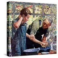 "Washing Up for Supper,"August 1, 1944-Douglas Crockwell-Stretched Canvas