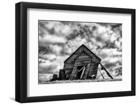 Washington. Abandoned Leaning Schoolhouse in Palouse Farm Country-Dennis Flaherty-Framed Premium Photographic Print