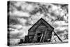 Washington. Abandoned Leaning Schoolhouse in Palouse Farm Country-Dennis Flaherty-Stretched Canvas