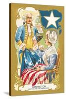 Washington Adopting a Five Pointed Star-null-Stretched Canvas