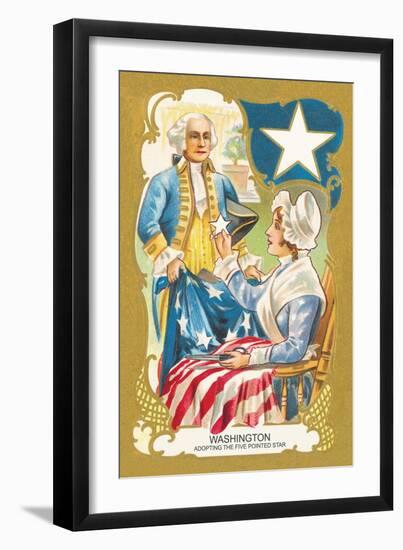 Washington Adopting a Five Pointed Star-null-Framed Art Print