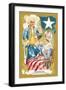 Washington Adopting a Five Pointed Star-null-Framed Art Print