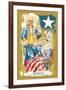 Washington Adopting a Five Pointed Star-null-Framed Art Print