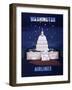 Washington Airlines Vintage Travel Poster-null-Framed Art Print