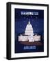 Washington Airlines Vintage Travel Poster-null-Framed Art Print