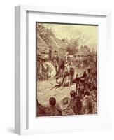 Washington and Clinton ride into New York-Howard Pyle-Framed Giclee Print