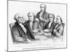 Washington and His Cabinet-Currier & Ives-Mounted Giclee Print