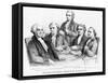 Washington and His Cabinet-Currier & Ives-Framed Stretched Canvas