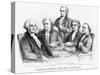 Washington and His Cabinet-Currier & Ives-Stretched Canvas