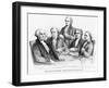 Washington and His Cabinet-Currier & Ives-Framed Giclee Print