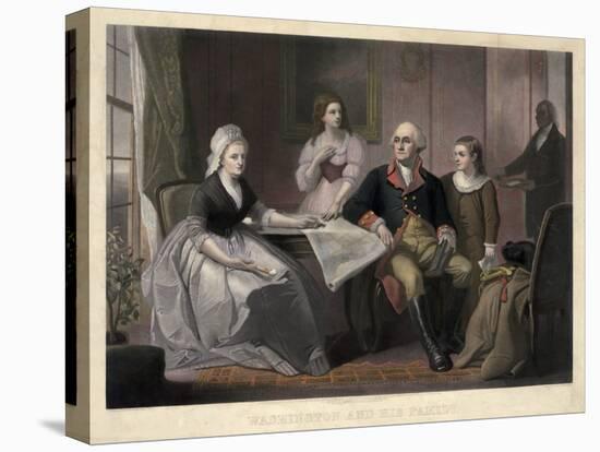 Washington and His Family-William Sartain-Stretched Canvas