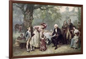 Washington and His Family-Jean Leon Gerome Ferris-Framed Giclee Print