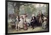 Washington and His Family-Jean Leon Gerome Ferris-Framed Giclee Print