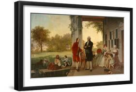 Washington and Lafayette at Mount Vernon, 1784, 1859-Rossiter & Mignot-Framed Art Print