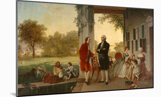Washington and Lafayette at Mount Vernon, 1784, 1859-Rossiter & Mignot-Mounted Art Print