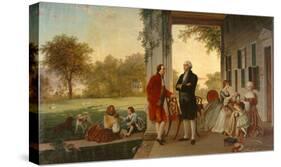 Washington and Lafayette at Mount Vernon, 1784, 1859-Rossiter & Mignot-Stretched Canvas