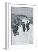 Washington and Steuben at Valley Forge, Illustration from "General Washington" by Woodrow Wilson-Howard Pyle-Framed Giclee Print