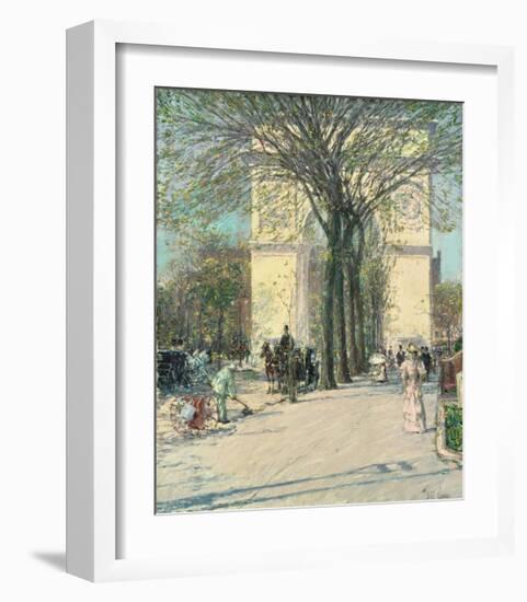 Washington Arch, Spring, 1890-Childe Hassam-Framed Giclee Print