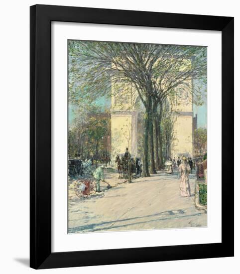 Washington Arch, Spring, 1890-Childe Hassam-Framed Giclee Print