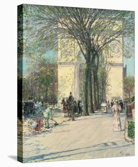 Washington Arch, Spring, 1890-Childe Hassam-Stretched Canvas