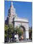 Washington Arch Stands in Washington Place with Backdrop of High Rise Buildings, Greenwich Village-John Warburton-lee-Mounted Photographic Print