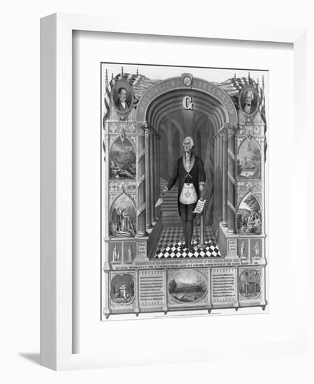 Washington as a Freemason-null-Framed Giclee Print