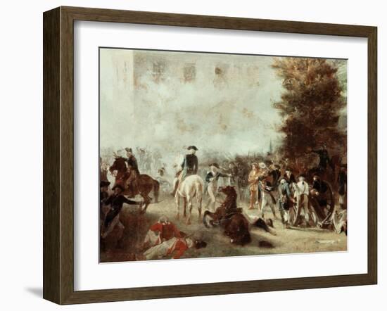Washington at Battle of Germantown-Alonzo Chappel-Framed Giclee Print