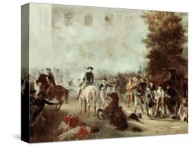 Washington at Battle of Germantown-Alonzo Chappel-Stretched Canvas