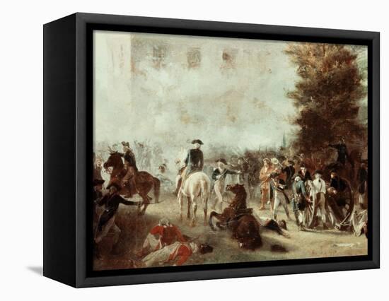 Washington at Battle of Germantown-Alonzo Chappel-Framed Stretched Canvas