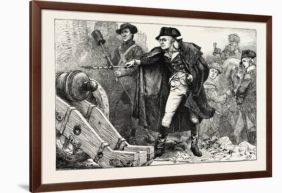 Washington at the Siege of Yorktown, American Revolutionary War, USA, 1870S-null-Framed Giclee Print