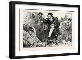 Washington at the Siege of Yorktown, American Revolutionary War, USA, 1870S-null-Framed Giclee Print