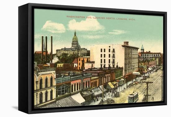 Washington Avenue, Lansing, Michigan-null-Framed Stretched Canvas