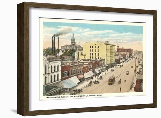 Washington Avenue, Lansing, Michigan-null-Framed Art Print