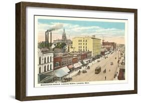 Washington Avenue, Lansing, Michigan-null-Framed Art Print