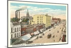 Washington Avenue, Lansing, Michigan-null-Mounted Art Print