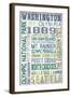 Washington - Barnwood Typography-Lantern Press-Framed Art Print