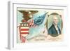 Washington Birthday Greetings-null-Framed Art Print