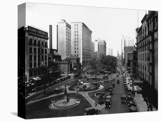 Washington Boulevard, Detroit, 1920-null-Stretched Canvas